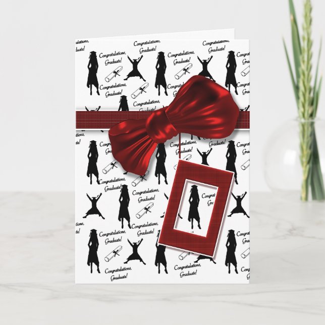 Graduation congratulations for women card (Front)