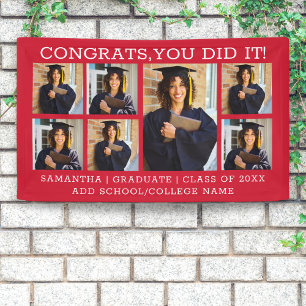 Graduation Congratulations Graduate  2026 Red Banner