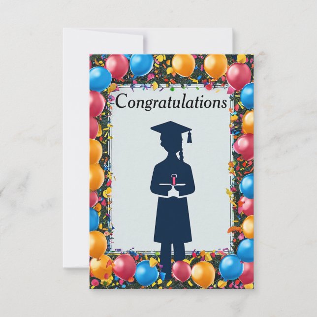 Graduation congratulations invitation (Front)