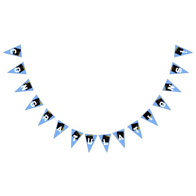 Graduation Congratulations Light Blue Bunting (All)