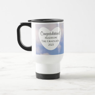 Graduation Congratulations Light Blue Sky Travel Mug