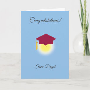 Graduation Congratulations on Light Blue Card