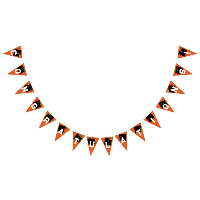 Graduation Congratulations Orange Bunting (All)