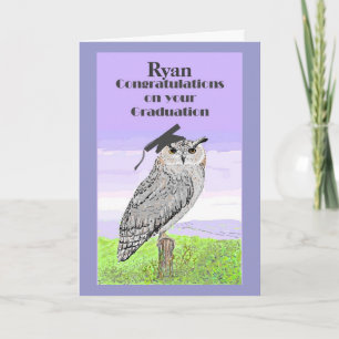 Graduation Congratulations Owl Card Named