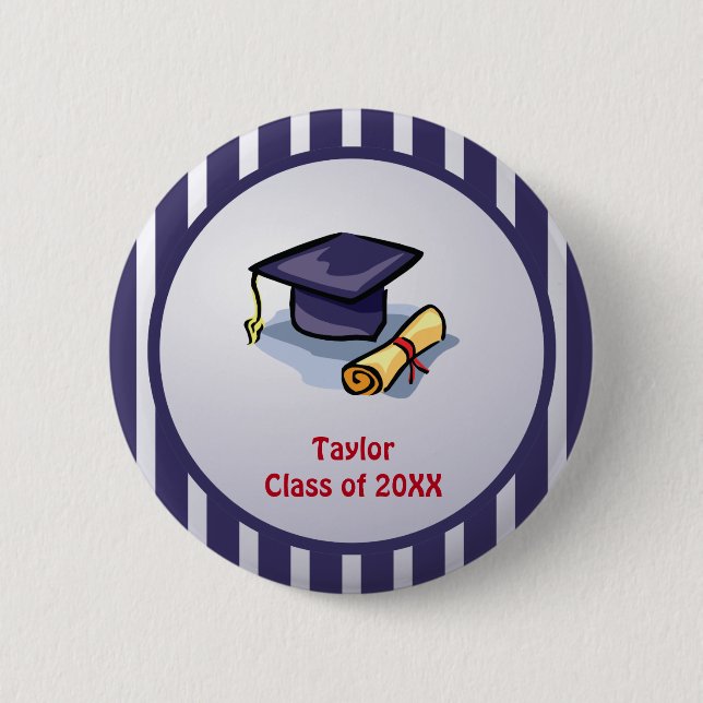 Graduation Congratulations Remember the Past 6 Cm Round Badge (Front)