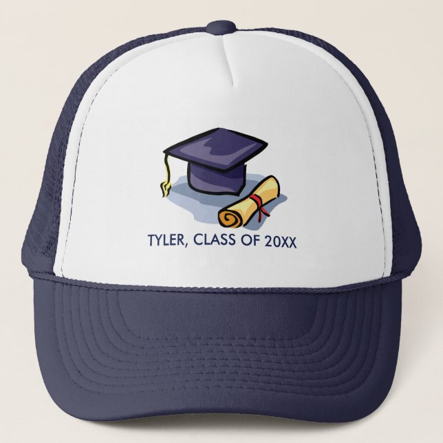 Graduation Congratulations Remember the Past Trucker Hat (Front)