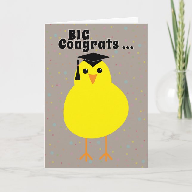 Graduation Congratulations to One Smart Chick Card (Front)