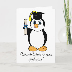 Graduation Congratulations with Boy Penguin Card