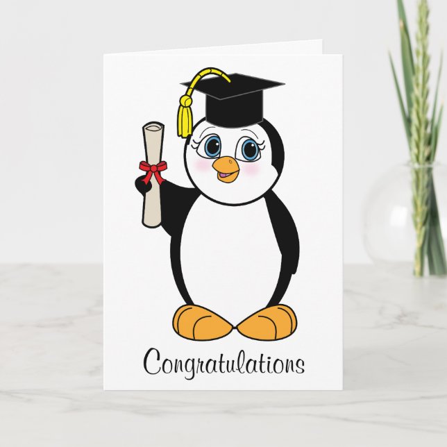 Graduation Congratulations with Penguin Card (Front)