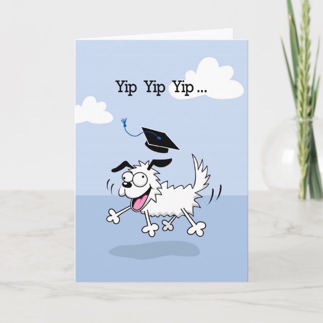 Graduation Congratulations Yippee Dog Card (Front)