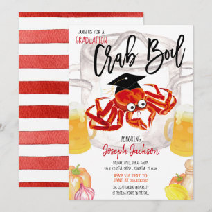 Graduation Crab Boil Invitation