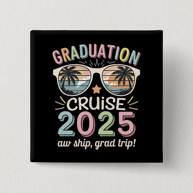 Graduation Cruise 2025 Graduate Cruising Squad 15 Cm Square Badge (Front)