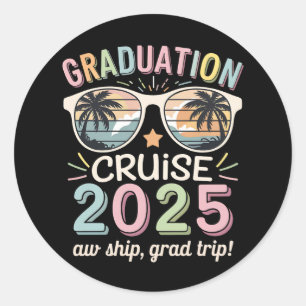 Graduation Cruise 2025 Graduate Cruising Squad Classic Round Sticker