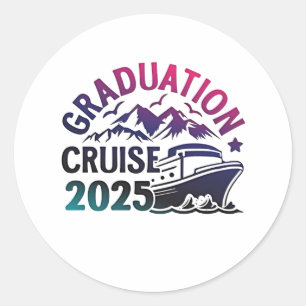 Graduation Cruise 2025 Summer Trip Matching Classic Round Sticker