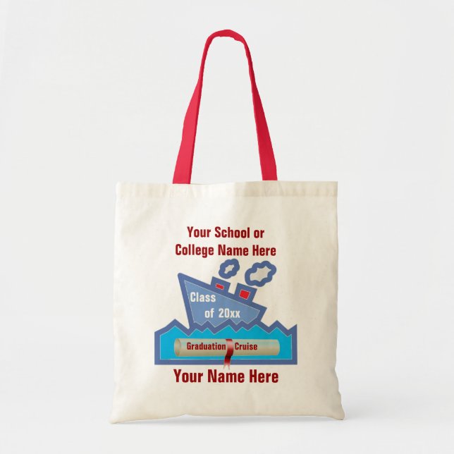 Graduation Cruise Custom Class Tote Bag (Front)