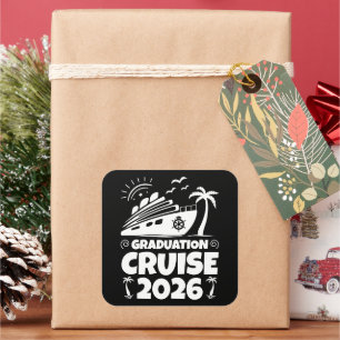 Graduation Cruise Custom Year Senior Trip Vacation Square Sticker
