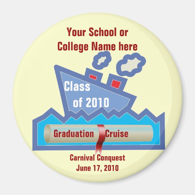 Graduation Cruise Magnet -LARGE (Front)
