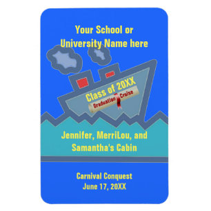 Graduation Cruise Personalized Cabin Door Marker Magnet