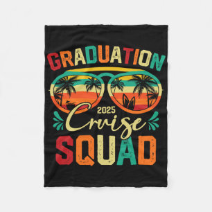 Graduation Cruise Squad 2025 Funny Cruising Vacati Fleece Blanket