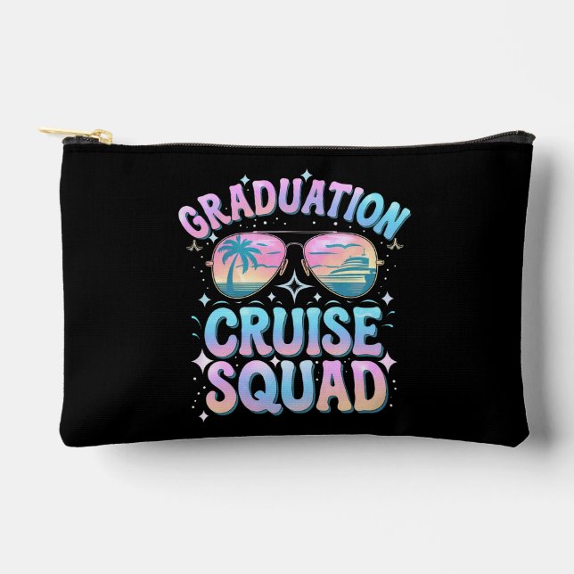Graduation Cruise Squad Cruising Ship Retro Accessory Pouch (Front)