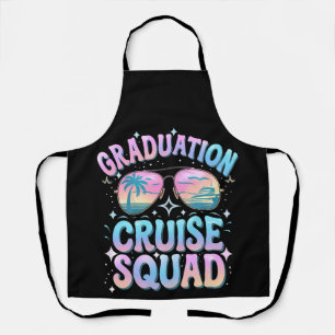 Graduation Cruise Squad Cruising Ship Retro Apron