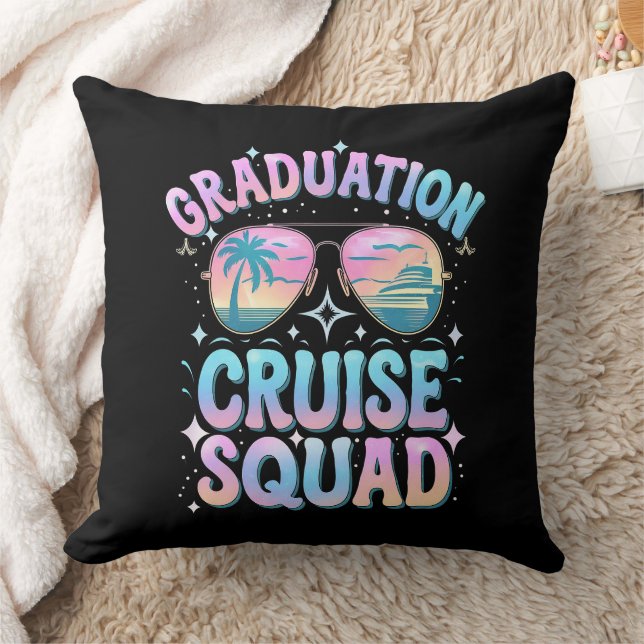 Graduation Cruise Squad Cruising Ship Retro Cushion (Blanket)