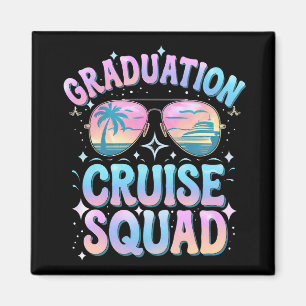 Graduation Cruise Squad Cruising Ship Retro Magnet