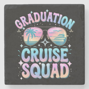 Graduation Cruise Squad Cruising Ship Retro Stone Coaster
