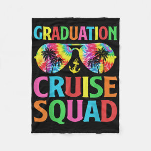 Graduation Cruise Squad Family Grad Cruise Trip Ma Fleece Blanket