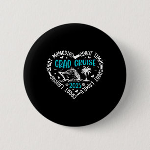 Graduation Cruise Trip Cl Of 2025 Senior Summer Va 6 Cm Round Badge