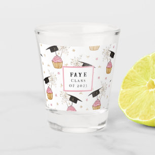 Graduation Cupcake Personalised Shot Glass