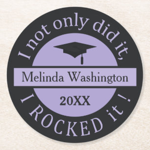 Graduation custom name & year coasters