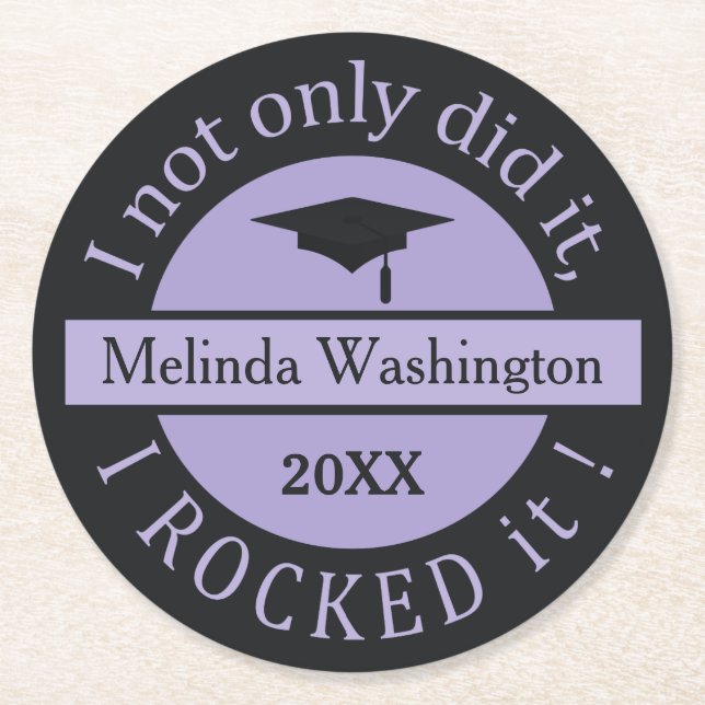 Graduation custom name & year coasters (Front)