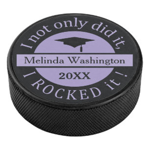Graduation custom name & year hockey puck