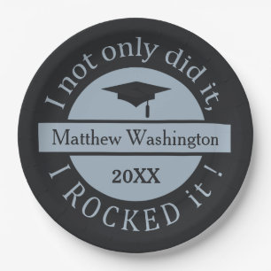 Graduation custom name & year paper plates