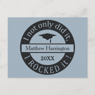 Graduation custom name & year postcard