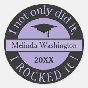 Graduation custom name & year stickers