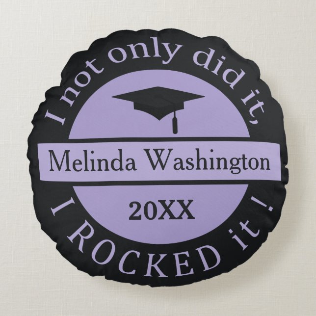 Graduation custom name & year throw pillow (Front)