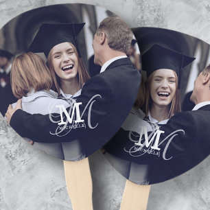 Graduation    Custom Photo and Name Typography Hand Fan