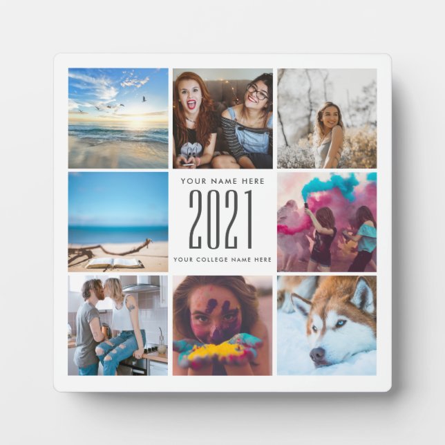 Graduation Cute Squared Chic Modern Plaque (Front)