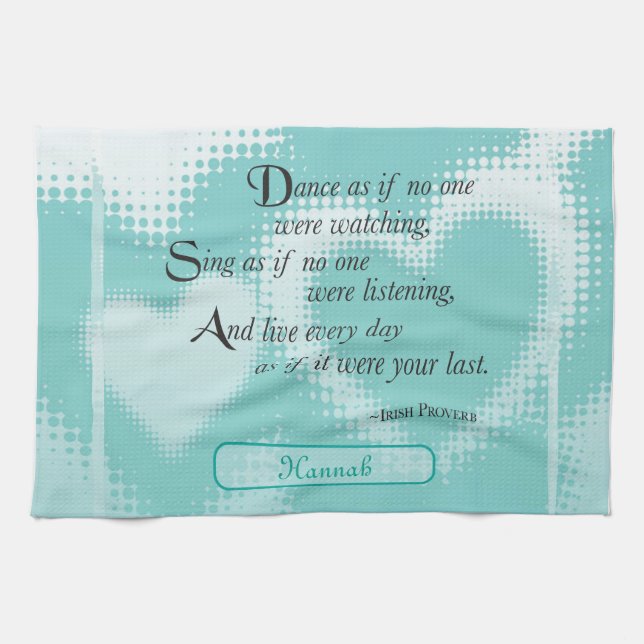 Graduation Dance, Gift, Hannah Tea Towel (Horizontal)