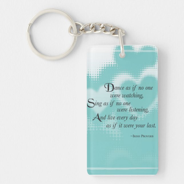 Graduation Dance, Rectangle Vertical Gift Key Ring (Front)