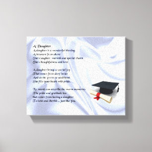Graduation Daughter Poem Canvas Art Print