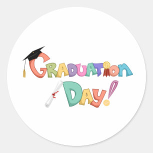 Graduation Day, Graduation Congrats   Classic Round Sticker