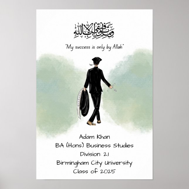 Graduation Degree certificate Poster (Front)