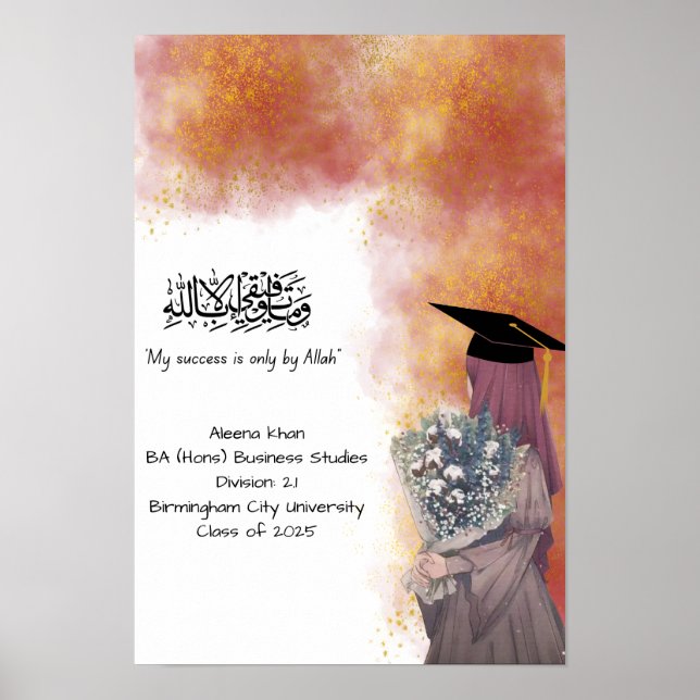 Graduation Degree certificate  Poster (Front)