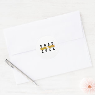 Graduation Diploma Black & Gold Envelope Seal