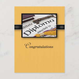 Graduation Diploma Congratulations Postcard
