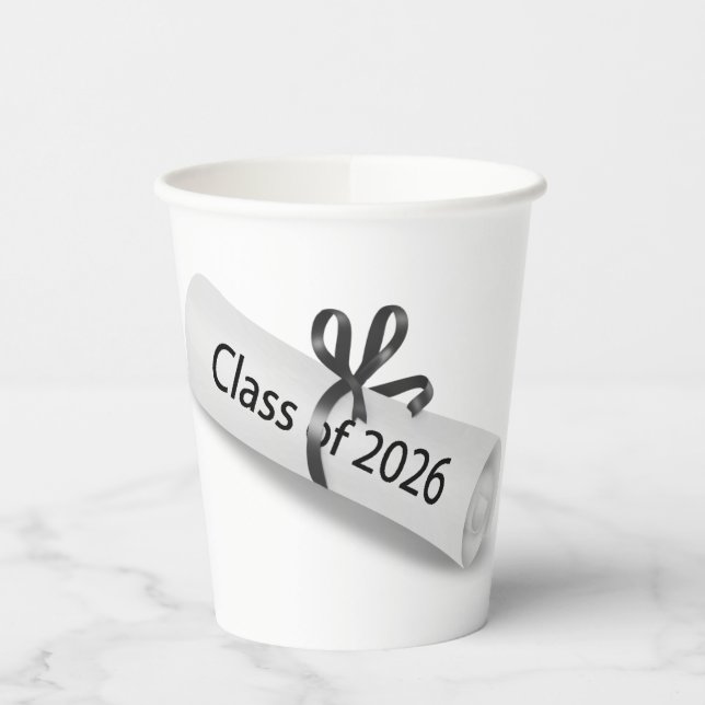 Graduation Diploma for 2026 Paper Cups (Left)