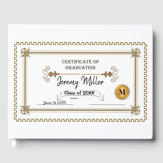 Graduation Diploma Guest Book (Front)